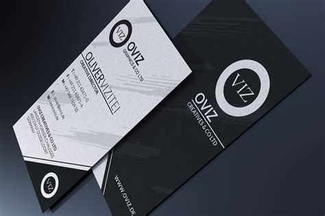 Black And White Business Card ~ Business Card Templates ~ Creative Market