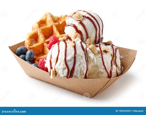 Vanilla Ice Cream Waffles