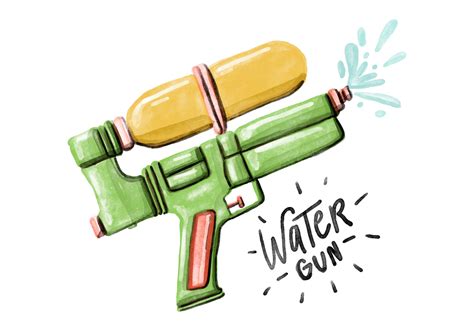 Free Water Gun Watercolor Vector 125178 Vector Art at Vecteezy