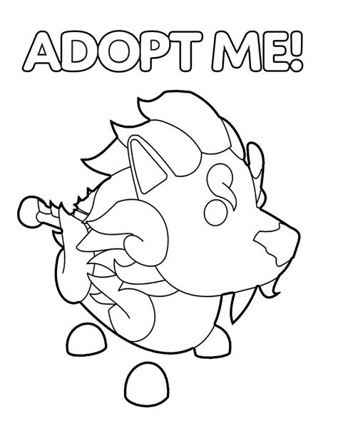 adopt me coloring pages printable guardian lion