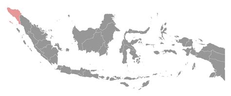 Aceh province map, administrative division of Indonesia. Vector ...