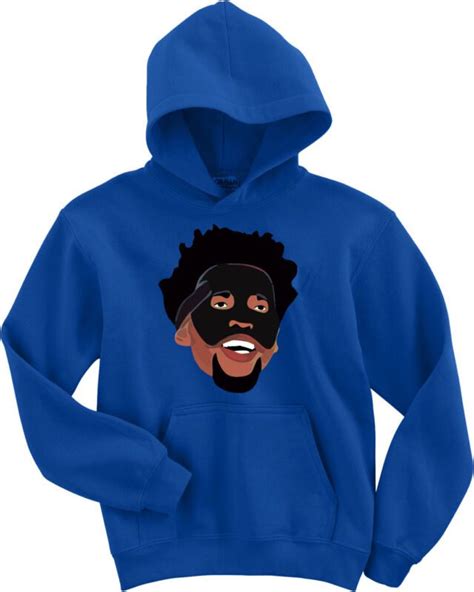 Philadelphia 76Ers Trust Process Joel Embiid Black Mask Hoodie Hooded Sweatshirt – Cadadesigns