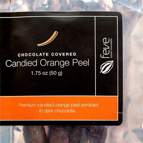 Feve Chocolates Dark Chocolate Covered Candied Orange Peel | ChefShop.com