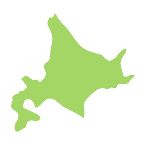 簡略化した北海道の地図のイラスト | 商用OKの無料イラスト素材サイト ツカッテ