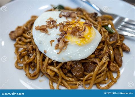 Bakmi Goreng Jawa. The Popular Indonesian Dish Of Fried Noodles Royalty ...