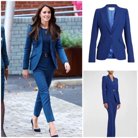 Kate Middleton in Blue Alexander McQueen for Hospital Opening - Dress ...