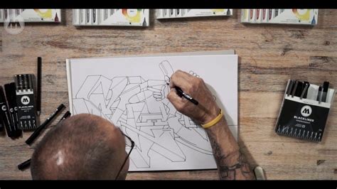 MOLOTOW Product Session #66 - Precise Graffiti Sketching Using The Full ...