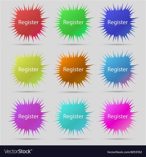 Register sign icon membership symbol website Vector Image