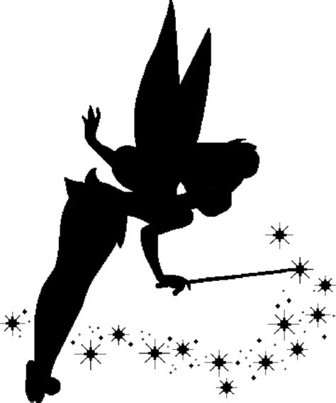 Tinker Bell Peter Pan Silhouette Stencil - peter pan png download - 768 ...