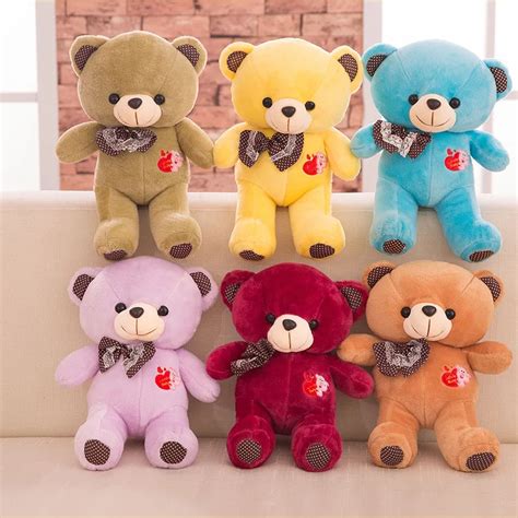 The new color small tiddy bear doll plush toys children holiday gift birthday activities-in ...