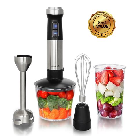 MegaChef 4 in 1 Multipurpose Immersion Hand Blender With Speed Control and Accessories - Walmart.com