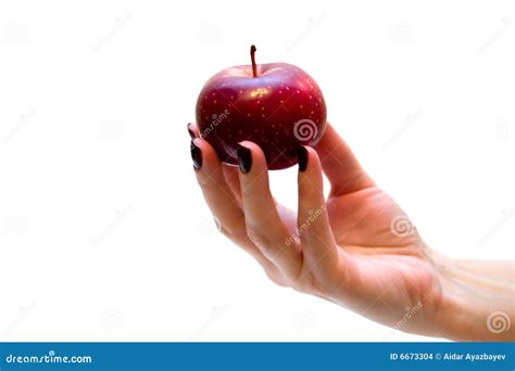 Hand Holding Red Apple Stock Images - Image: 6673304