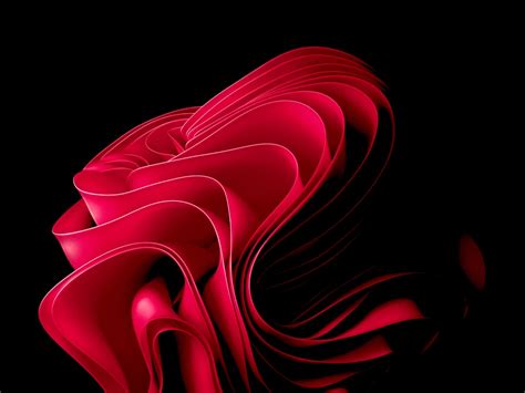 Windows 11 Wallpaper 4K, Red abstract, Stock