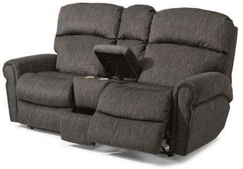 Flexsteel Langston Fabric Reclining Loveseat with Console 4504-601 ...