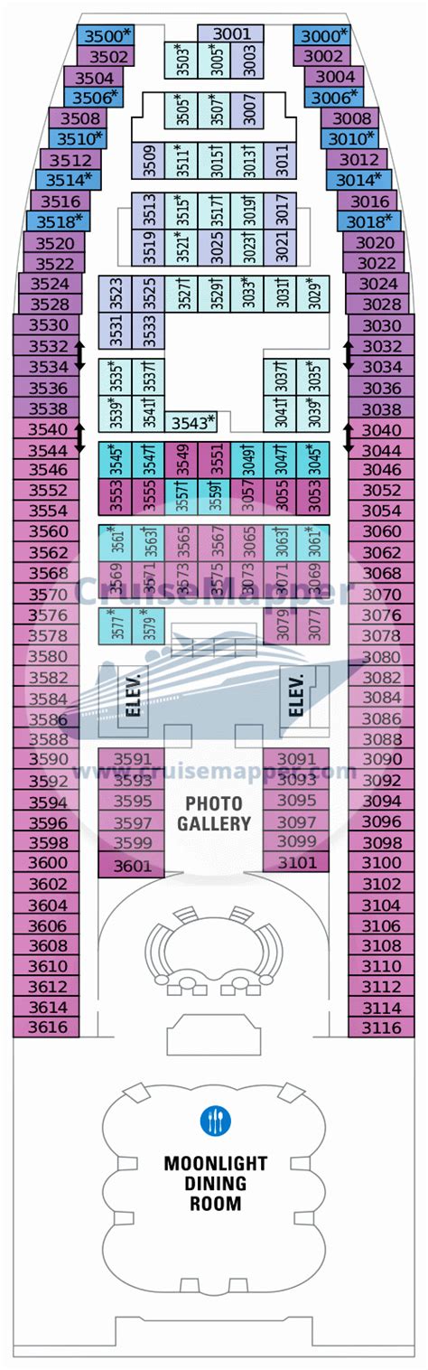 Majesty Of The Seas deck 3 plan | CruiseMapper