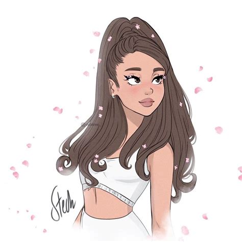 Stech☁️🌙 no Instagram: “🌸💕 hope u like it !!!💛 @arianagrande” | Disegno ragazze, Disegni di ...