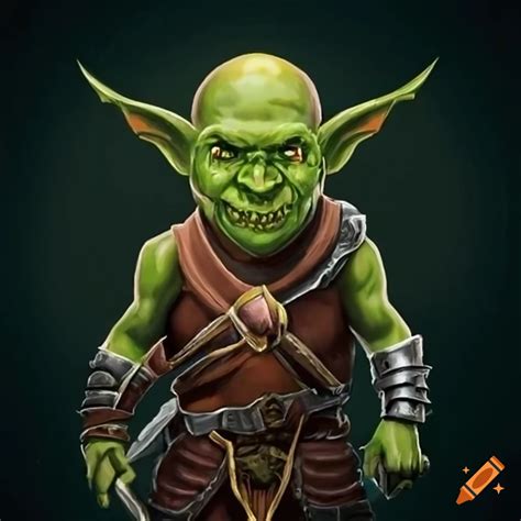 Artwork of a fierce goblin warrior on Craiyon