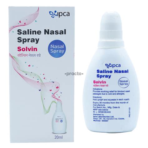 SOLVIN NASAL SPRAY 20ML - Uses, Dosage, Side Effects, Price, Composition | Practo