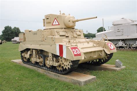 M3A1 Stuart III tank at the United States Army Ordnance Museum at ...