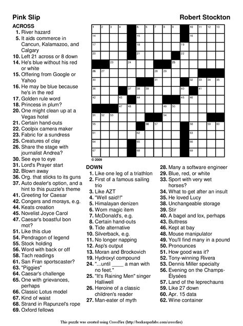 Nobby Design Crossword Puzzles Easy Printable For Adults Word | Printable crossword puzzles ...