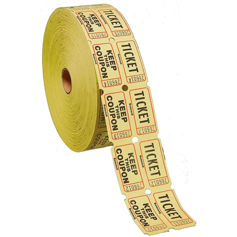 Yellow Double Roll Raffle Tickets 2000ct | Party City