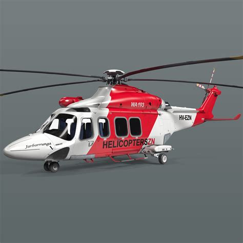 agustawestland aw139 helicopter 3d model