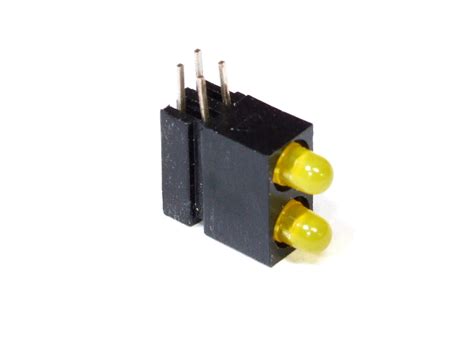 10x Dual Double LED Light Emitting Diodes Yellow / Doppel-LED Leuchtdioden Gelb