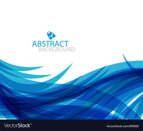 Abstract blue wave Royalty Free Vector Image - VectorStock