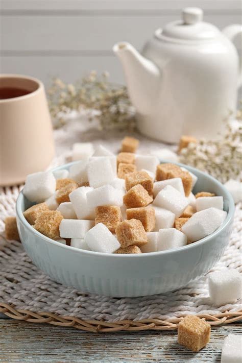 Refined Sugar Cubes in Bowl Stock Image - Image of nutrition ...