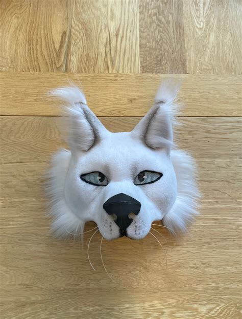 Therian Wolf Mask Quadrobics Mask White Shepherd Dog Mask - Etsy