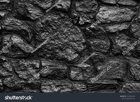 Wall Stone Painted Black Shiny Paint Stock Photo 1322594294 | Shutterstock