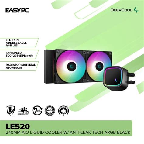 EasyPC | Deepcool LE520 / LE720 240mm AIO Liquid Cooler w/ Anti-Leak ...