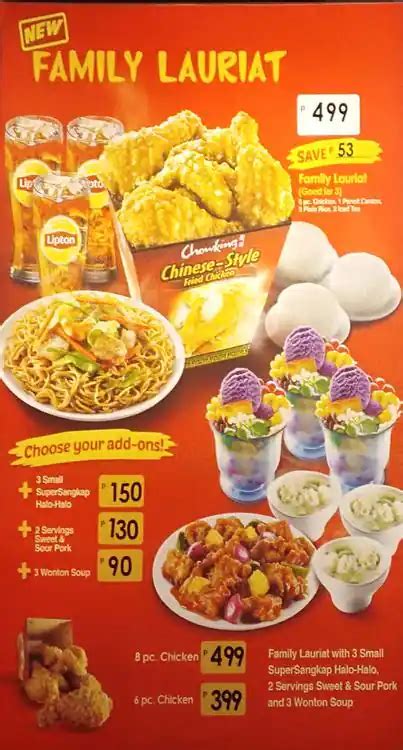 Chowking Menu, Menu for Chowking, Guadalupe, Makati City - Zomato Philippines