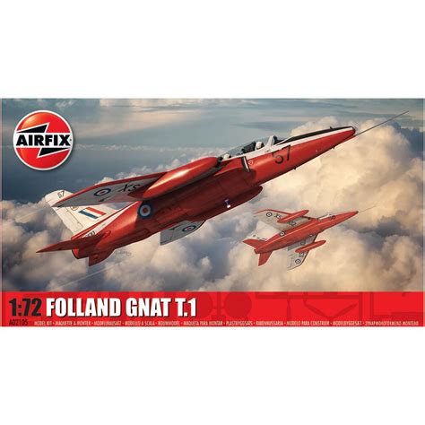 Airfix Folland Gnat T.1 Military Trainer Aircraft Model Kit Scale 1:72