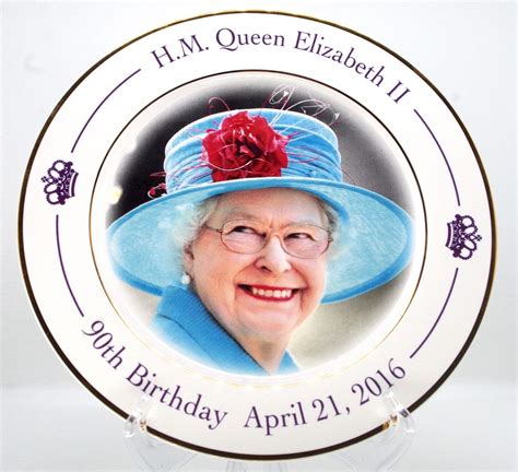 90th Birthday, Queen Elizabeth Ii, Jubilee, Decorative Items, Plates, Licence Plates, Dishes ...