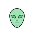 Alien head in monochrome style design element Vector Image