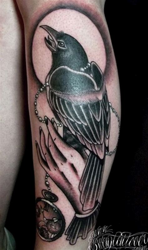 55 Artistic Raven Tattoo Designs