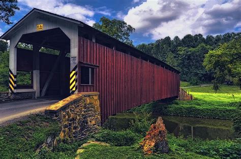 Lancaster County Pa. Covered Bridge. Photograph