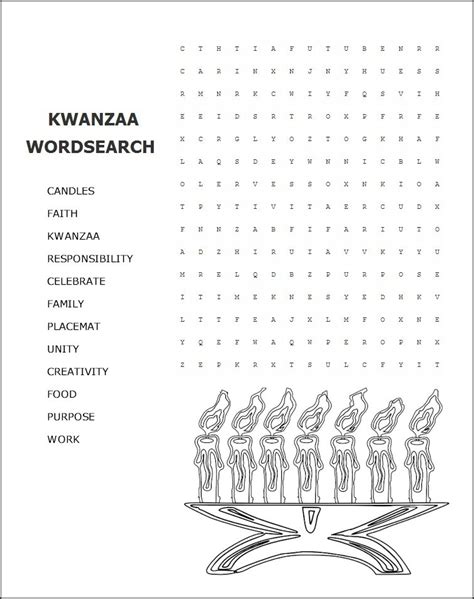 Kwanzaa Word Search