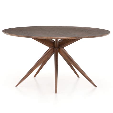 Hewitt Star Base Mid Century Modern Round Dining Table 59" | Zin Home