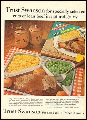 1962 vintage ad for Swanson Frozen Dinners -412 | eBay | Frozen dinners ...