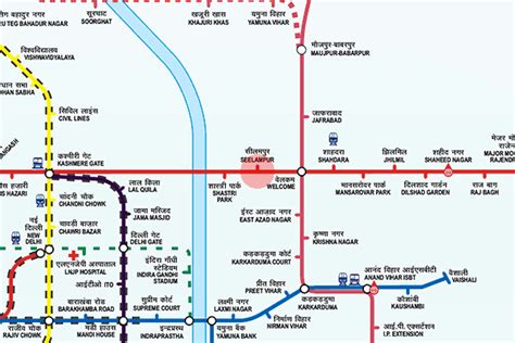 Seelampur station map - Delhi Metro