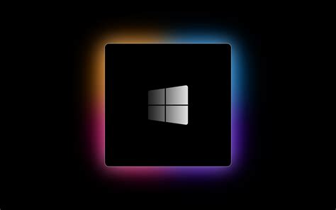 Windows logo Wallpaper 4K, M1 Chip, Black background