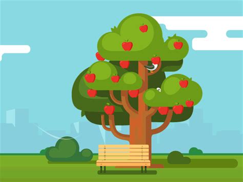 Have some Fresh Apples... with Newton | Cute paintings, Cartoon background, Cute gif