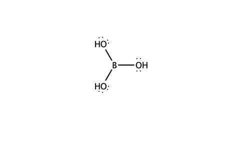 The boron atom in boric acid, $\mathrm{B}(\mathrm{OH})_3$, i | Quizlet