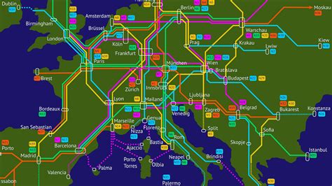 litovat legislativa Nebo buď train lines europe map vzor Arab Sarabo ...