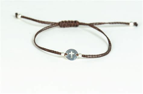 Sterling Silver Cross Charm Bracelet - Etsy