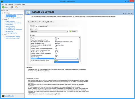 Nvidia control panel vsync not working - fozinternational