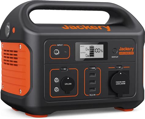 Jackery Explorer 500, 518 Wh, przenośna stacja zasilania z gniazdem 230 V / 500 W (1000 W szczyt ...