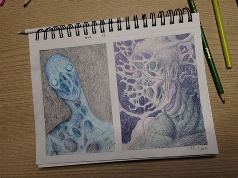 Colored Pencil Drawings! (Nsfw for trypophobia) : r/drawing